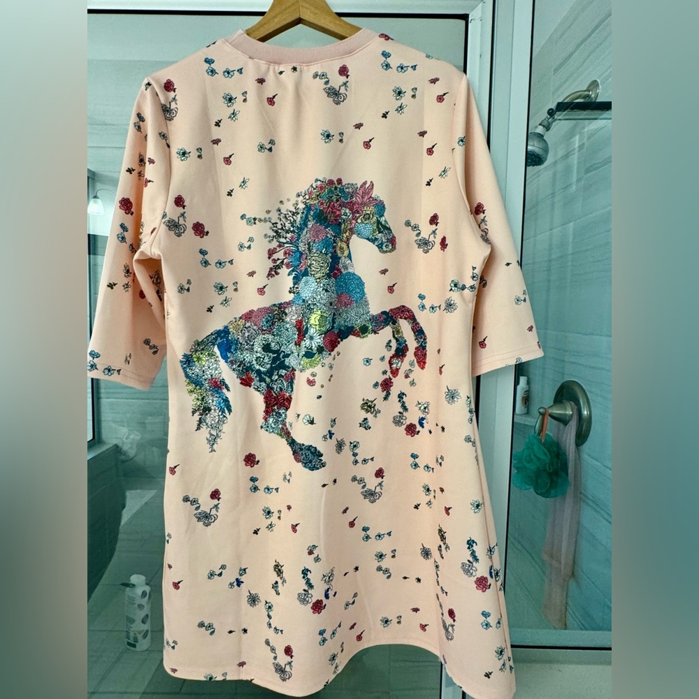 Pink Glitter flower horse dress- one size for all